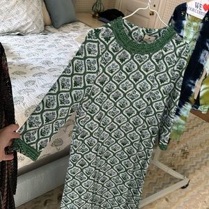 Tuckernuck caftan with beaded cuffs and necline